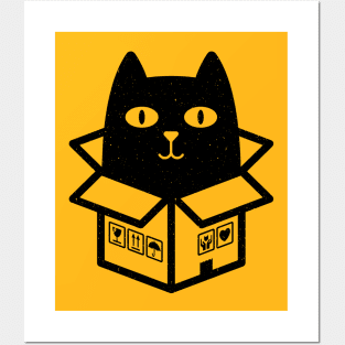 Cats love boxes Posters and Art